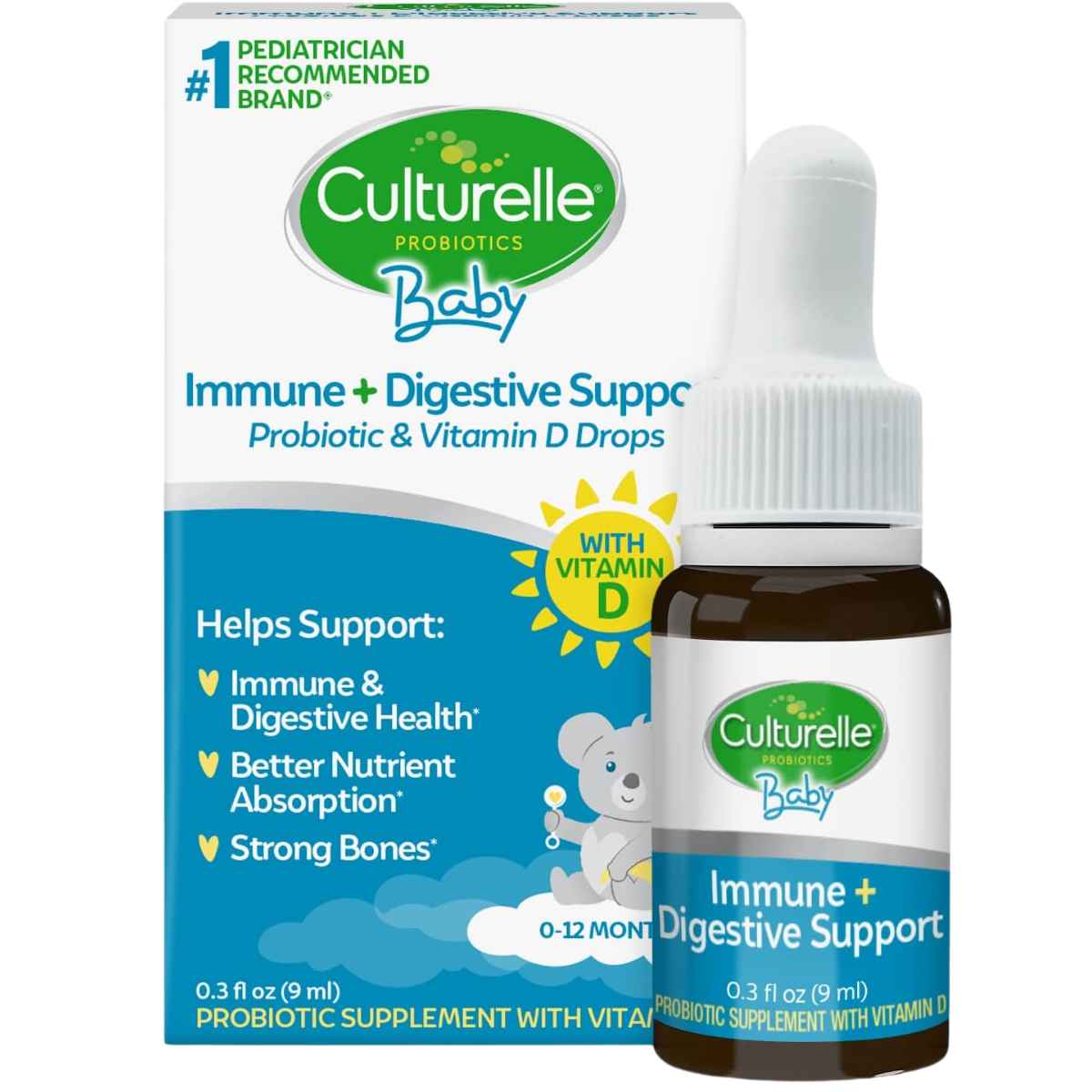 Culturelle Probiótico con Vitamina D para Apoyo Inmunológico y Digestivo de Bebés - 9 ml - Haz Tu Pedido