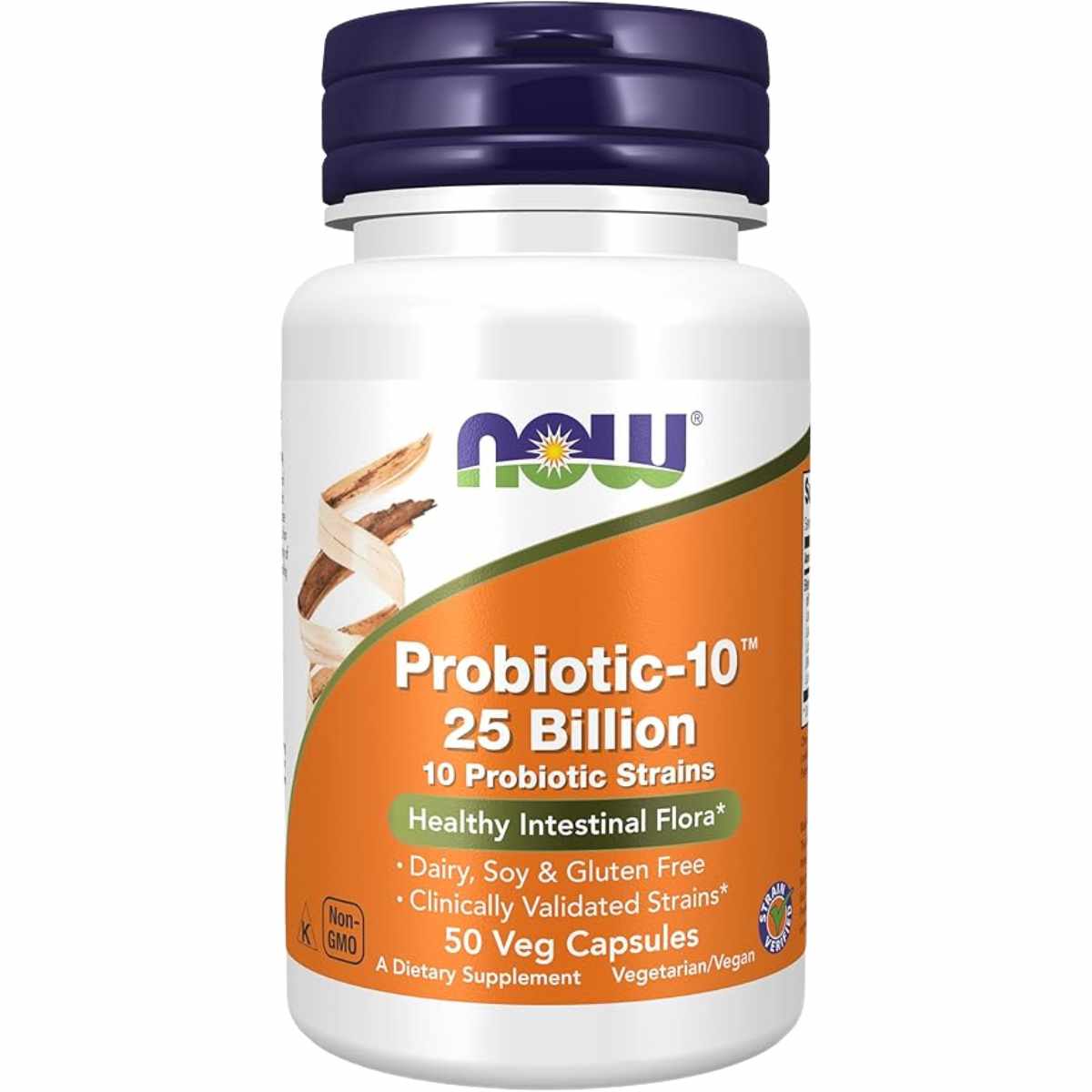 NOW Foods Probioticos-10™ 25 Mil Millones - 50 Cápsulas Vegetales - Haz Tu Pedido