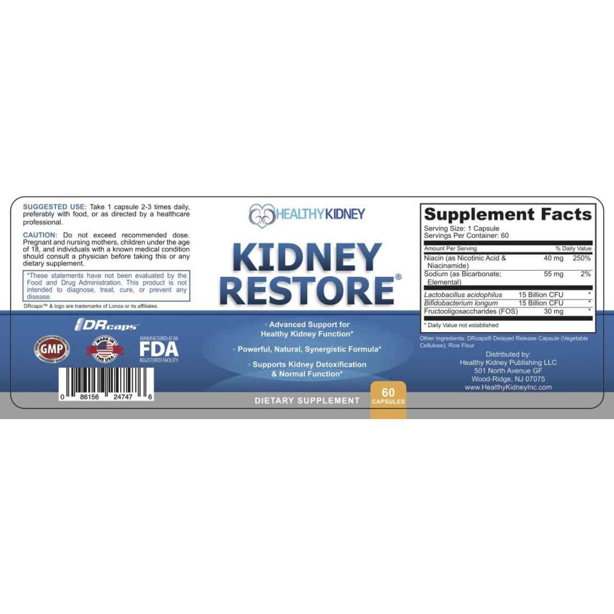 Health Kidney Limpieza de Riñones y Reparación del Cuerpo – 60 Cápsulas