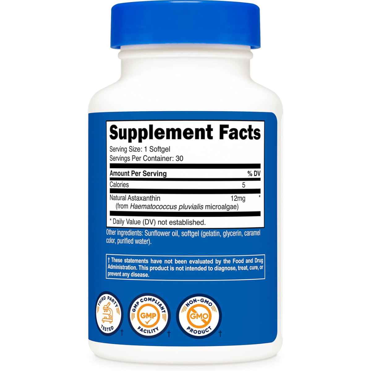 Nutricost - Astaxantina (12 mg - Cápsulas Blandas)
