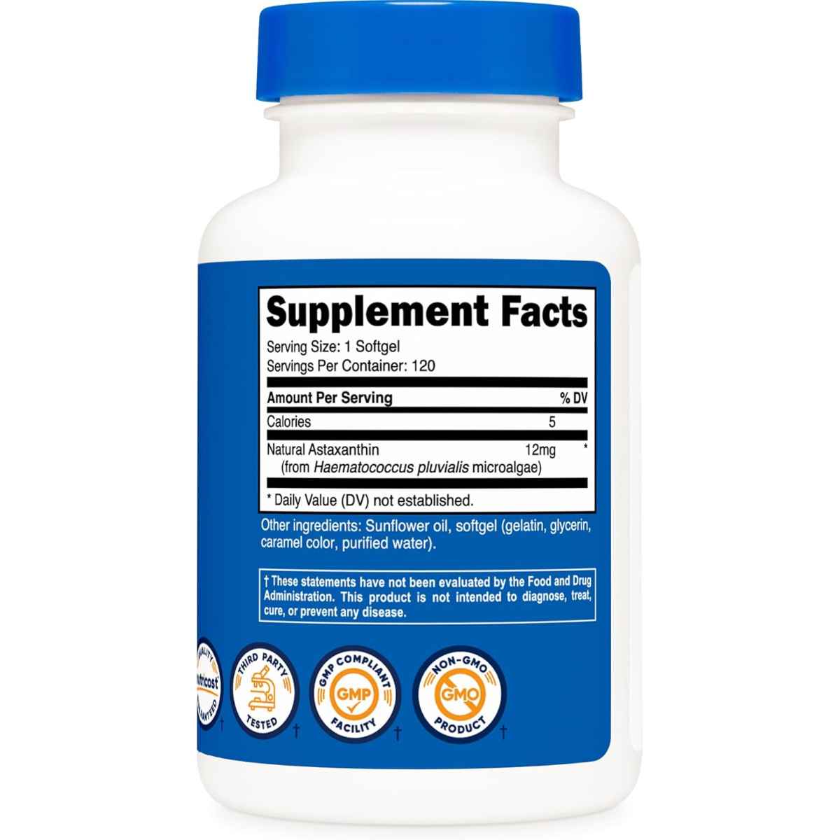 Nutricost - Astaxantina (12 mg - Cápsulas Blandas)