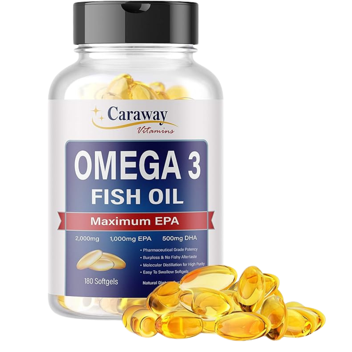 Caraway Vitamins Omega 3 - 180 Cápsulas Blandas - Haz Tu Pedido