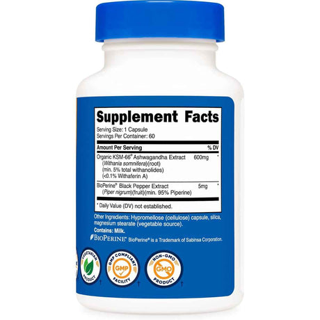 Nutricost - KSM-66® Ashwagandha (600 mg - 60 Cápsulas)