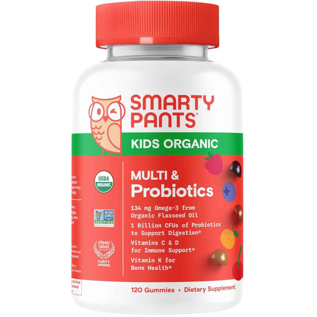SmartyPants Organic  Multivitamin with Probiotic  120 Gomitas - Haz Tu Pedido