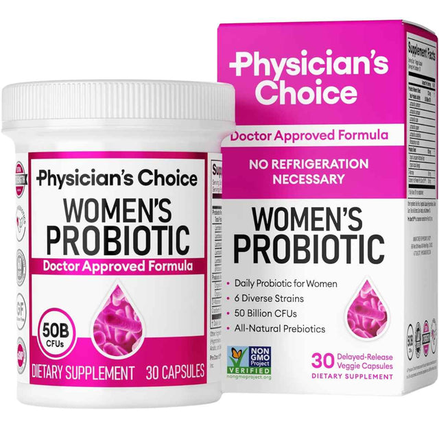 Physicians Choice Probióticos para Mujeres 50 Mil Millones CFU - 30 Cápsulas de Liberación Retardada - Haz Tu Pedido
