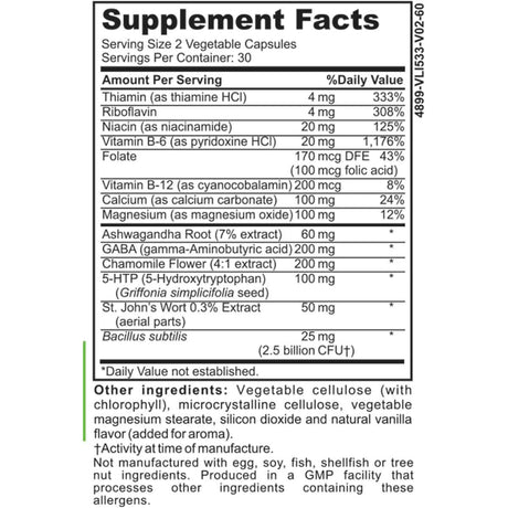 DrFormulas Nexabiotic Probiótico Para Mejorar El Ánimo - 60 Cápsulas Vegetales - Tabla Nutricional - Haz Tu Pedido