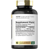 Carlyle Cloruro de Magnesio 1560 mg - 200 Tabletas Vegetarianas - Tabla Nutricional - Haz Tu Pedido