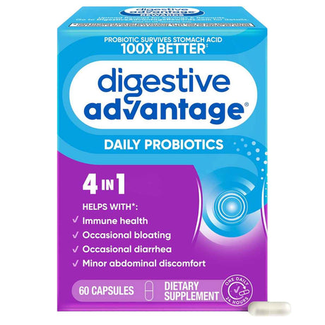 Schiff Digestive Advantage® Probiótico Diario 4 en 1 - 60 Cápsulas - Haz Tu Pedido
