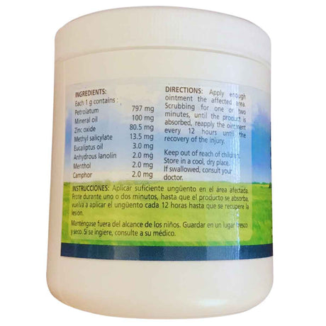 Plantimex Distributors Inc Balsamo Blanco La Vaquita Alivio Muscular - 240 g - Tabla Nutricional - Haz Tu Pedido
