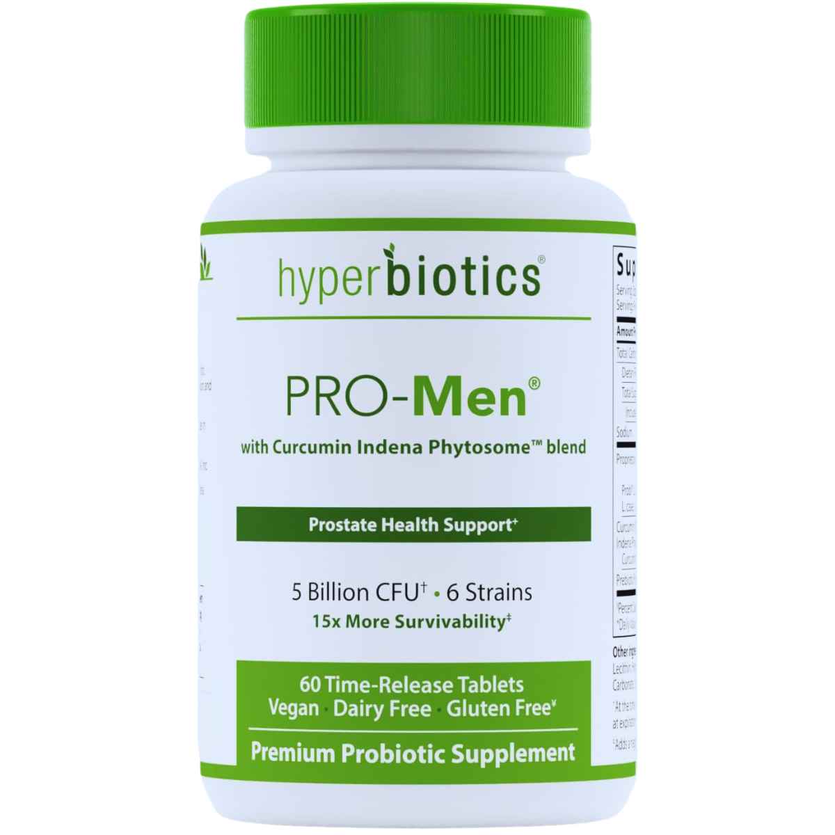Hyperbiotics PRO-Men Probiótico para Salud de la Próstata 5 Mil Millones CFU - 60 Tabletas de Liberación Prolongada - Haz Tu Pedido