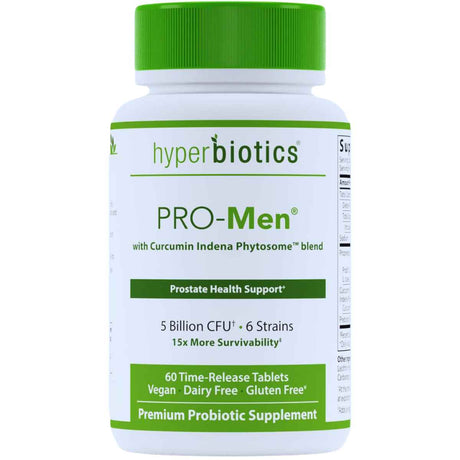 Hyperbiotics PRO-Men Probiótico para Salud de la Próstata 5 Mil Millones CFU - 60 Tabletas de Liberación Prolongada - Haz Tu Pedido