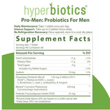 Hyperbiotics PRO-Men Probiótico para Salud de la Próstata 5 Mil Millones CFU - 60 Tabletas de Liberación Prolongada - Tabla Nutricional - Haz Tu Pedido