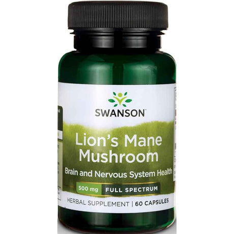 Swanson Hongo Melena de León 500 mg - 60 Cápsulas - Haz Tu Pedido