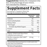 Garden of Life  Raíz de Maca Orgánica en Polvo - 225  g - Tabla Nutricional - Haz Tu Pedido