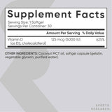 Sports Research Vitamina D3 Con Aceite De Coco - Haz Tu Pedido