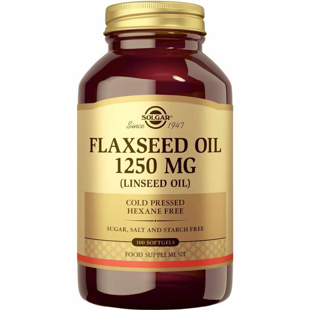 Solgar Aceite de Linaza  1250 mg - 100 Cápsulas Blandas - Haz Tu Pedido