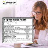 NutraBlast Probióticos para el Equilibrio Femenino - 60 Cápsulas - Tabla Nutricional - Haz Tu Pedido