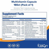 Bariatric Fusion Multivitamínico Sin Hierro - 180 Cápsulas - Tabla Nutricional - Haz Tu Pedido