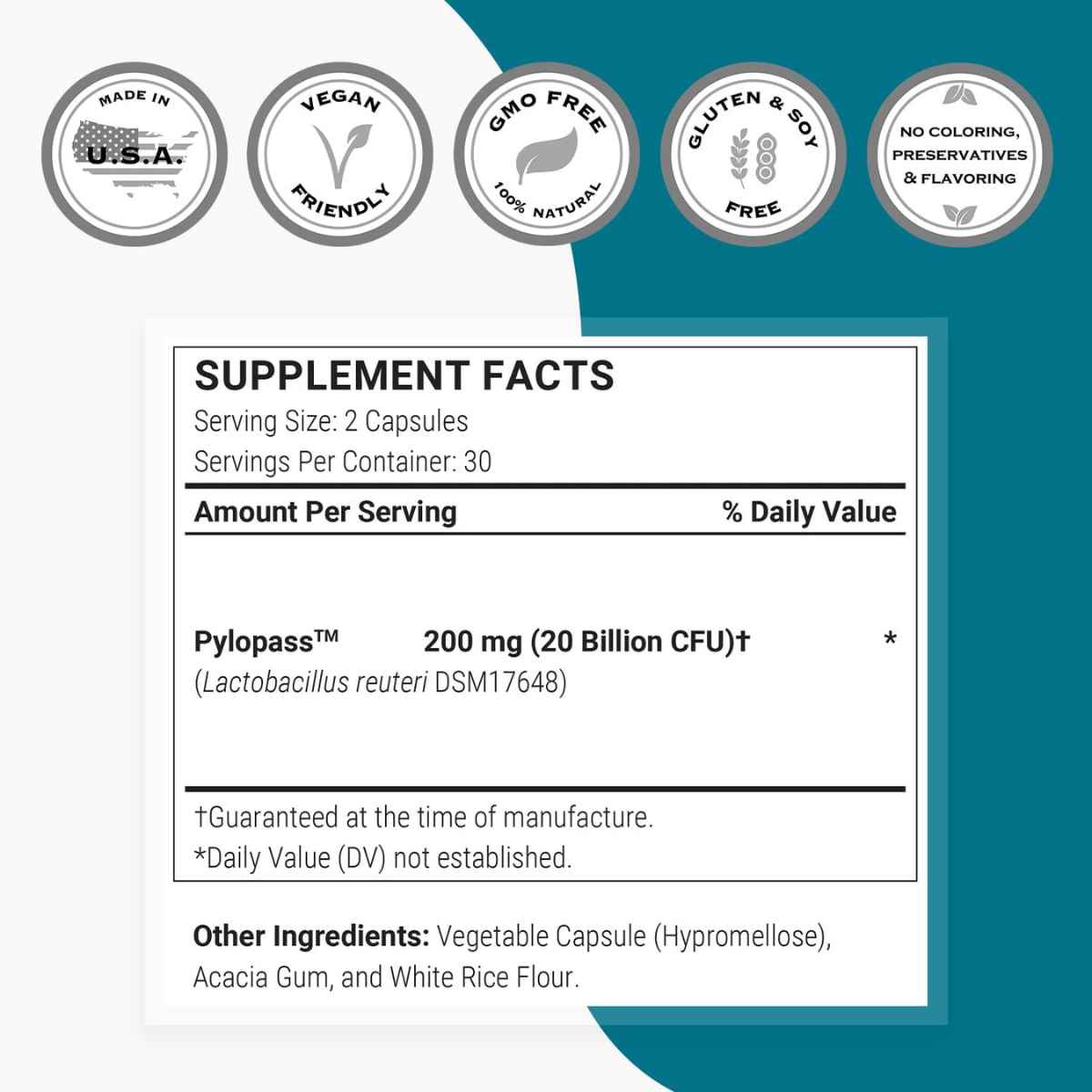 SuperSmart Lucha Contra H. Pylori Soporte Digestivo - 60 Cápsulas Vegetarianas