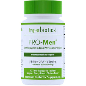 Hyperbiotics PRO-Men Probiótico para Salud de la Próstata 5 Mil Millones CFU - 30 Tabletas de Liberación Prolongada - Haz Tu Pedido