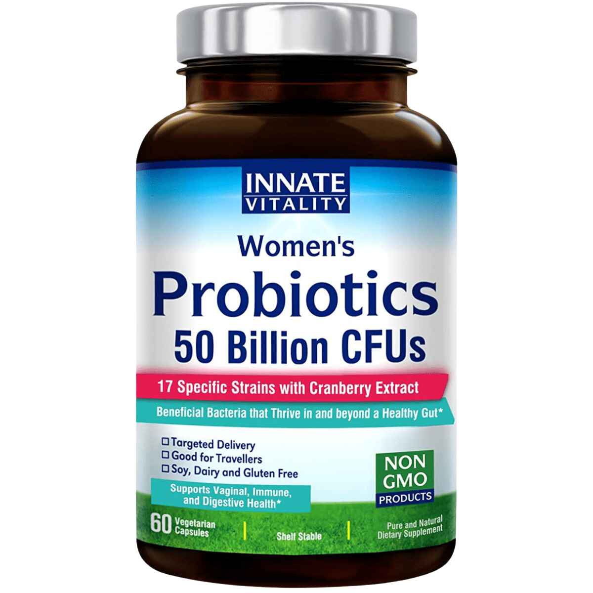 Innate Vitality Probióticos para Mujeres 50 Mil Millones CFU - 60 Cápsulas Vegetarianas - Haz Tu Pedido