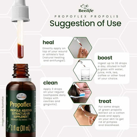Beelife  Extracto de Propóleo Verde - 30 ml - Tabla Nutricional - Haz Tu Pedido

