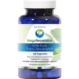 Mega Resveratrol Trans-Resveratrol 495 mg - 60  Cápsulas Vegetales - Haz Tu Pedido