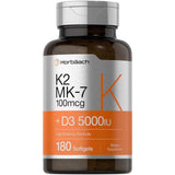 Horbäach Complejo De Vitamina K-2  5000 IU - 180  Cápsulas Blandas - Haz Tu Pedido