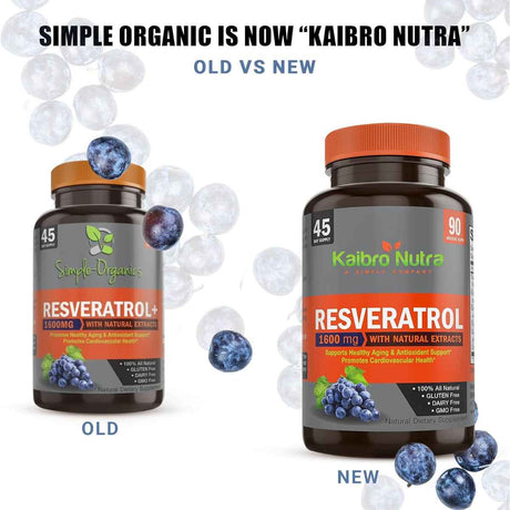Kaibro Nutra Resveratrol 1500 mg - 90 Cápsulas Vegetales