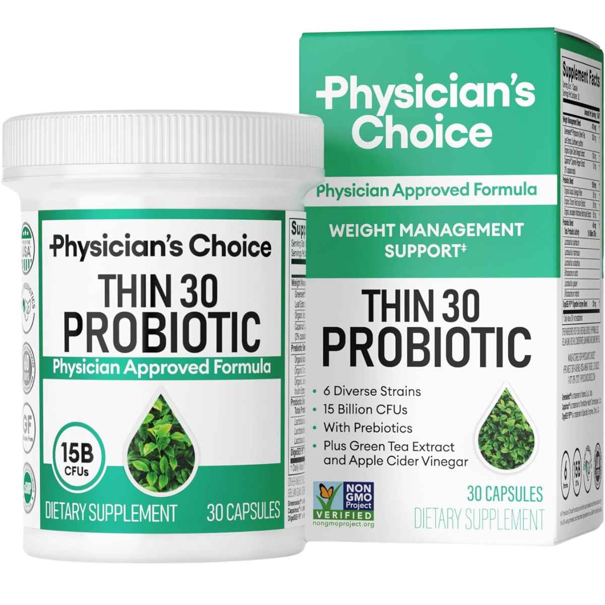 Physicians Choice Thin 30 probiotico 15 Mil Millones CFU - 30 Cápsulas - Haz Tu Pedido