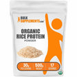 BulkSupplements.com Proteína de Arroz Orgánica en Polvo - 500 g - Haz Tu Pedido
