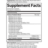 Garden of Life Dr. Formulated Probióticos Serie Platinum Restauración Total 200 Mil Millones CFU - 28 Cápsulas Vegetales - Tabla Nutricional - Haz Tu Pedido
