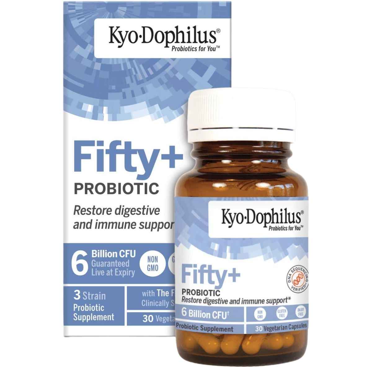 Kyolic Probiótico +50 Restaura Digestión e Inmunidad 6 Mil Millones CFU - 30 Cápsulas Vegetales - Haz Tu Pedido