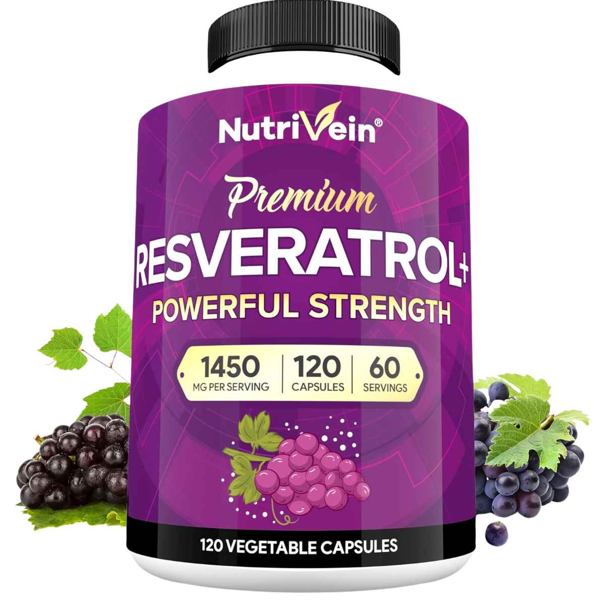 Resveratrol  1450 mg - 120 Cápsulas Vegetales - Haz Tu Pedido