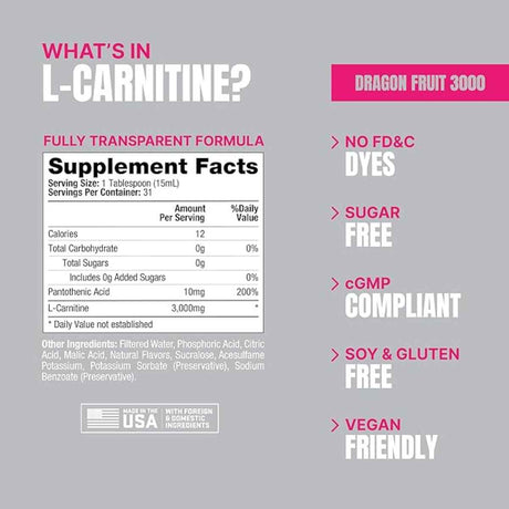 ProSupps®  L-Carnitine Líquido 3000 mg - Sabor Manzana Verde - 473 ml - Haz Tu Pedido