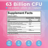 MaryRuth Organics Belleza Interior con Probióticos 63 Mil Millones CFU - 60 Cápsulas - Tabla Nutricional - Haz Tu Pedido