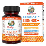 MaryRuth Organics Probiótico Plus de Cúrcuma para tu Bienestar 62 Mil Millones CFU - 60 Cápsulas - Haz Tu Pedido