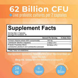 MaryRuth Organics Probiótico Plus de Cúrcuma para tu Bienestar 62 Mil Millones CFU - 60 Cápsulas - Tabla Nutricional - Haz Tu Pedido