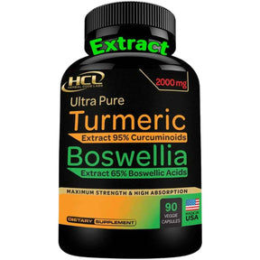 HCL Herbal Code Labs Extracto de Cúrcuma y Boswellia - 90  Cápsulas Vegetales - Haz Tu Pedido