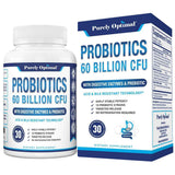 Purely Optimal  Probioticos 60 Mil Millones CFU - 30 Cápsulas de Liberación Retardada - Haz Tu Pedido