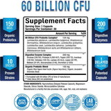 Purely Optimal  Probioticos 60 Mil Millones CFU - 30 Cápsulas de Liberación Retardada - Tabla Nutricional - Haz Tu Pedido