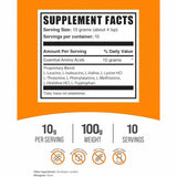 BulkSupplements.com Aminoácidos Esenciales (EAA) - 100 g - Tabla Nutricional - Haz Tu Pedido