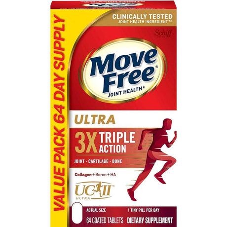 Move Free - Ultra Triple Action con Colágeno Tipo II (40 mg - 64 Tabletas)