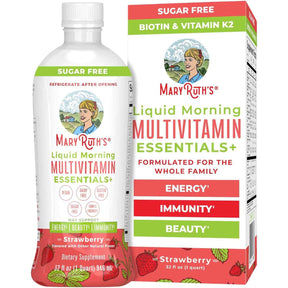 MaryRuth Organics Esenciales Multivitamínicos - Sabor Fresa - 32 Fl oz - Haz Tu Pedido