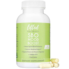 Lifted Naturals Probiótico de Origen Natural para el Bienestar Emocional 3 Mil Millones CFU - 60 Cápsulas - Haz Tu Pedido