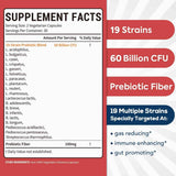Surebounty Probiótico Diario Doble Acción 60 Mil Millones CFU - 60 Cápsulas Vegetarianas - Tabla Nutricional - Haz Tu Pedido