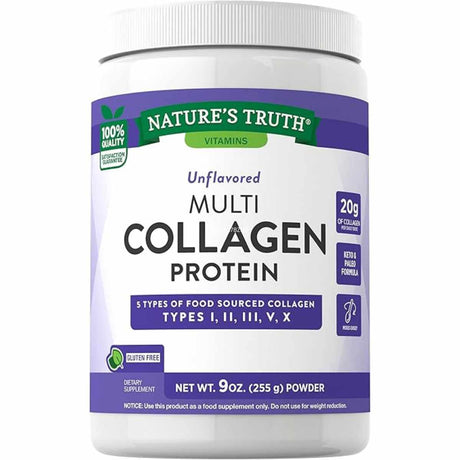 Nature's Truth Polvo de Multi-Colágeno Tipo I, II, III, V, X - 255  g - Haz Tu Pedido

