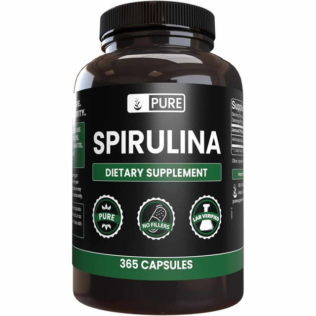 Pure Organic Ingredients Espirulina  - 365  Cápsulas - Haz Tu Pedido
