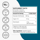 Super Smart Pancreatina - 120 Cápsulas - Tabla Nutricional - Haz Tu Pedido