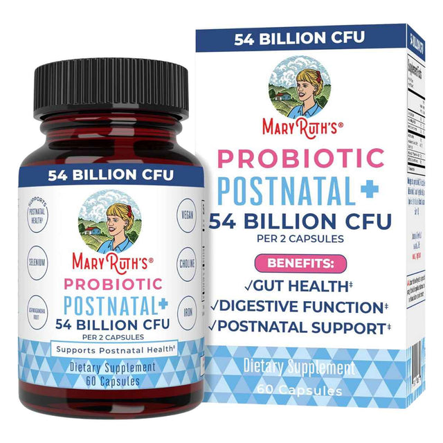 MaryRuth Organics Probiótico Postnatal Avanzado 54 Mil Millones CFU - 60 Cápsulas - Haz Tu Pedido